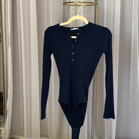 Madewell Button Down Body Suit - Picture 1 of 3